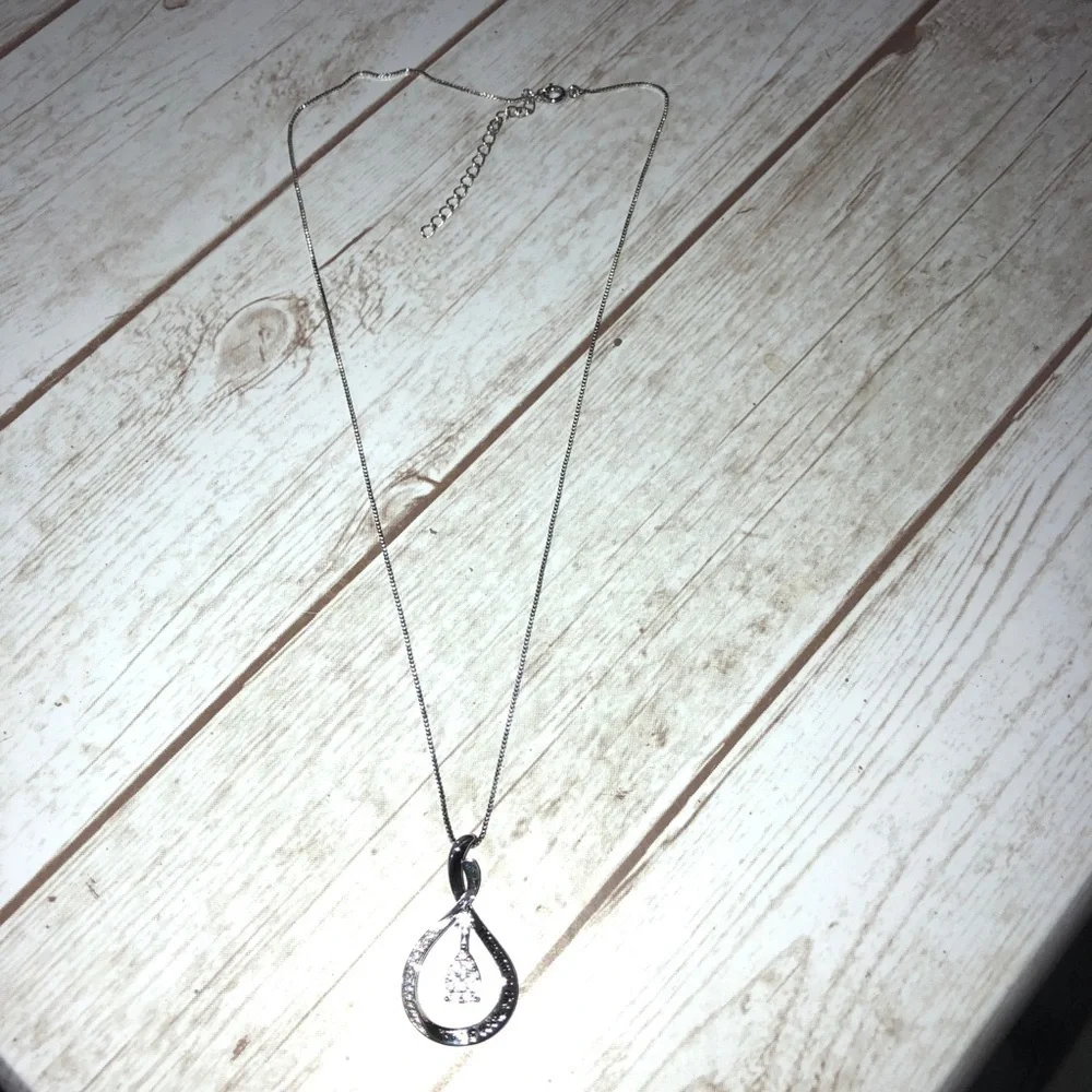 INFINITY LOVE Charm Cubic Zirconia Love You To The Moon Back Necklace